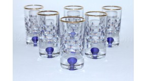 Set 6 Glasses / Shot for Vodka pic. Cobalt Net